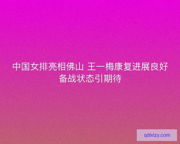 中国女排亮相佛山 王一梅康复进展良好备战状态引期待